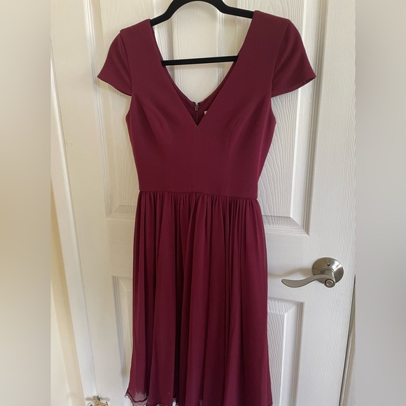 dress the population corey chiffon fit & flare cocktail dress Dress The Population Midnight Blu Corey Chiffon Fit & Flare Cocktail Medium $198